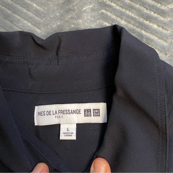 Ines de la Fressange x Uniqlo Dark Navy Blue Blouse Large - Picture 2 of 6